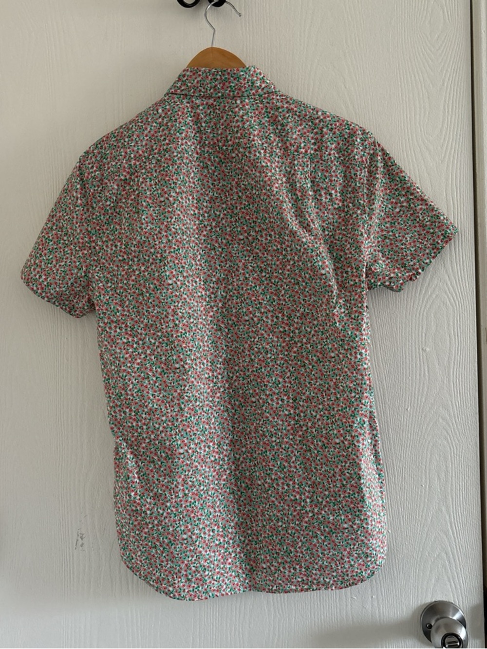 J.Crew Flex Washed Floral Button Down Shirt Mens Small StretchCotton Short Sleev - Picture 4 of 7